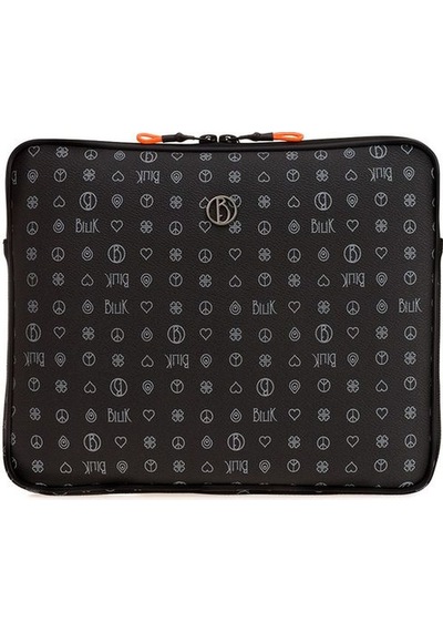 Bilik Deri Monogram Siyah Unisex Laptop & Evrak Çantası Tablet Mg Siyah