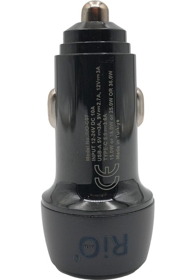 Rio Tech Hızlı Araç Şarj Cihazı Usb Ve Type-c 48w Pd Qc