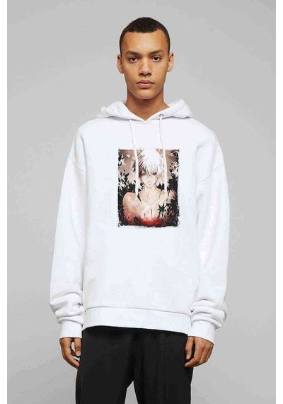 Anime Tokyo Ghoul Anteiku Baskılı Beyaz Erkek Örme Kapşonlu Sweat (531036000)
