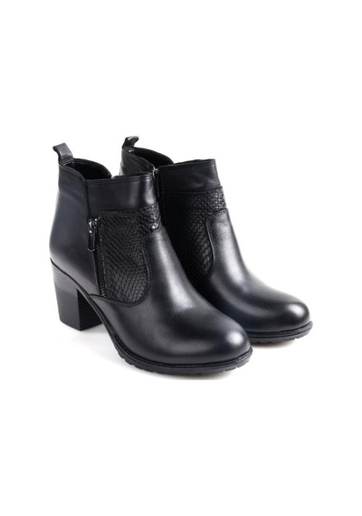 Scavia 02672 6,5 Cm Topuklu Orto Pedik Kadın Deri Bot 001