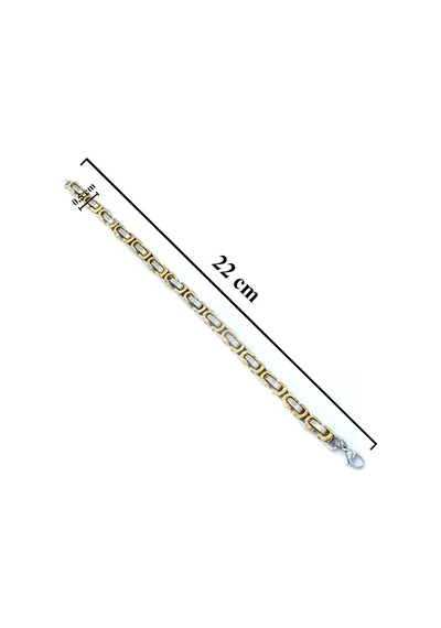 Ferizz Ferizz 316L Çelik Iki Renkli Erkek Set Set-135 Çok Renkli