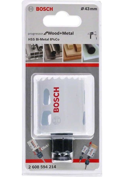 Bosch Progressor Wood&Metal 43 mm Panç Delik Açma Testeresi - 2608594214