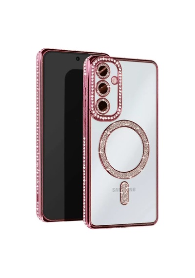 Newface Samsung Galaxy A56 Joke Simli Magneticsafe Kılıf - Pembe