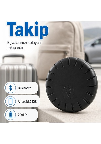 Bluetooth Mini Akıllı Takip Cihazı Android İos Uyumlu 2 Yıl Batarya Ömürlü
