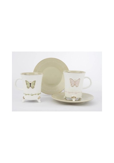 Wing 2li Çay Fincan Takımı 220ml-7842 Renkli