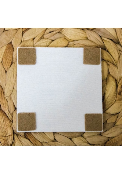 Doğal Taş Bardak Altlığı Uv Baskılı 4'lü Set Desenler -tile Stone Coasters Çok Renkli