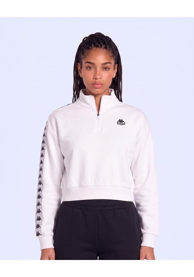 Kappa 222 Banda Mines Kadın Beyaz Regular Sweatshirt