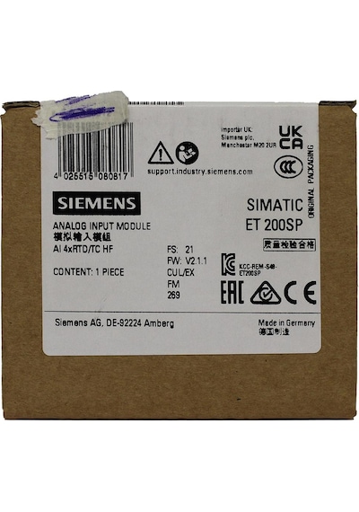 6es7134-6jd00-0ca1 Sımatıc Et 200sp, Analog İnput