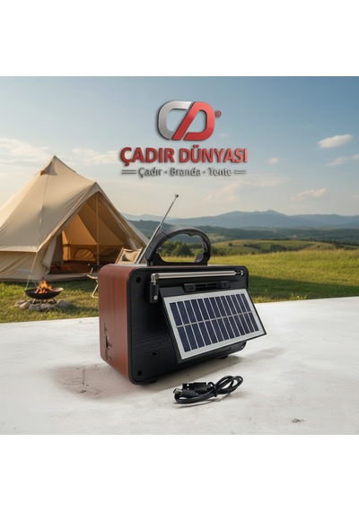 Çadır Dünyası Rt-774 Nostaljik Radyo Bluetooth & Şarjlı Retro Ahşap Tasarım Çok Renkli