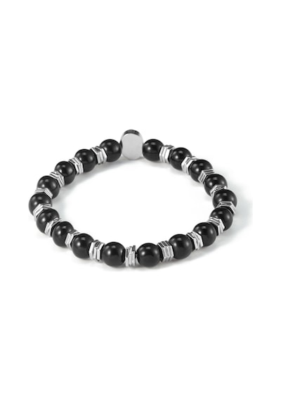 Gsstore Galatasaray Doğal Taş Onix Hematit Çelik Bileklik U252274