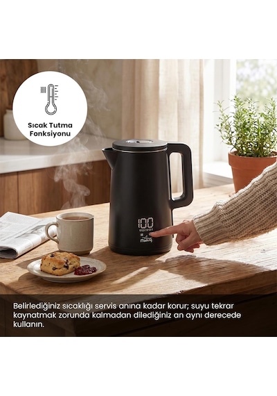 Any Morning Sın2633 Dijital Göstergeli 1.8 Lt Çelik Su Isıtıcı