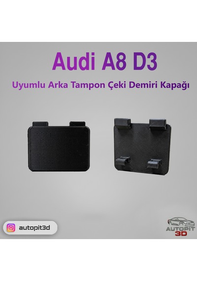Audi A8 D3 Uyumlu Arka Tampon Çeki Demiri Kapağı