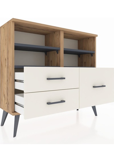 Arges Şifonyer 4 Raflı 3 Çekmeceli 88x30x80 Çam-antrasit/aytaşı Antrasit/aytaşı Arges Şifonyer 4 Raflı 3 Çekmeceli 88x30x80 Çam-antrasit/aytaşı Antrasit/aytaşı