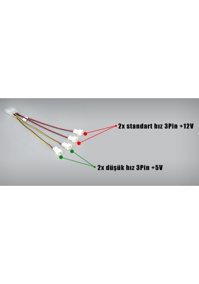 Akasa Cb001 Molex/4X3-Pin Hiz Düşürme Özellikli