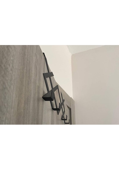 Metal Siyah Desenli Amerikan Kapı Arkası Askılık Organizer Askılık Ve Desenli Banyo Kapı Arkası