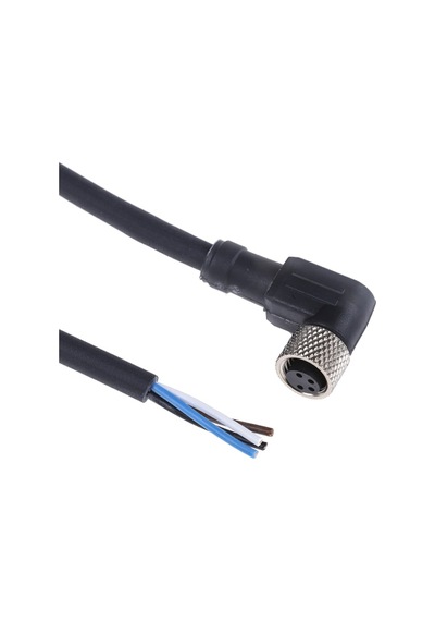 Telemecanique Xzcp1041l2 ,açılı/m8/4pin/dişi Pur-2mt Sensör Kablo