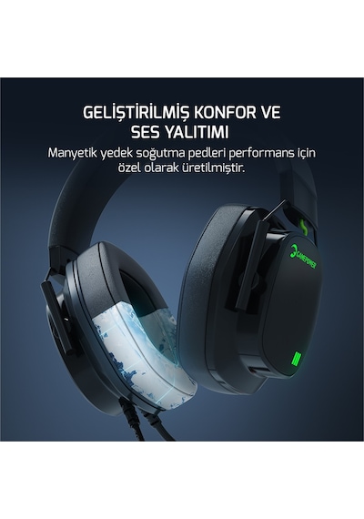 Gamepower Kai Titanium 7.1 Surround Hi-Fi RGB Kulak Üstü Oyuncu Kulaklık Gamepower Kai Titanium 7.1 Surround Hi-Fi RGB Kulak Üstü Oyuncu Kulaklık
