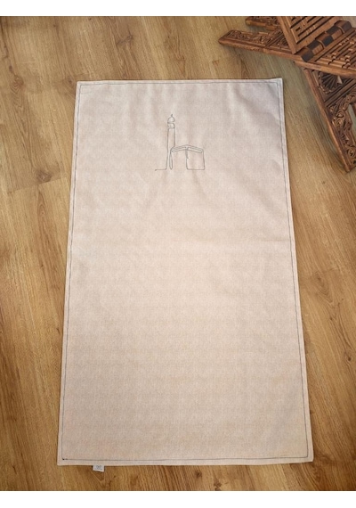 Sade Seccade Naturel Düz 70x115 Kabe Nakış Bej