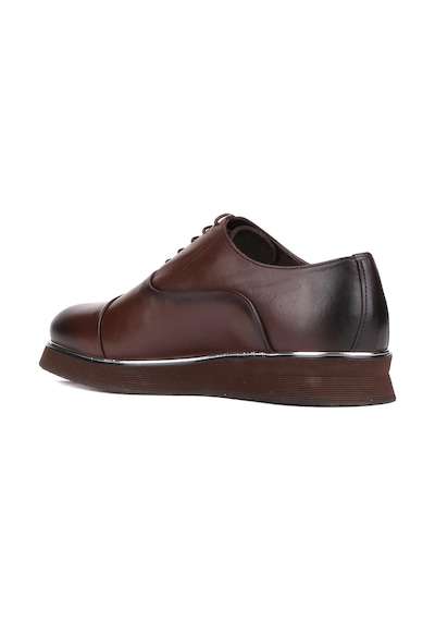 Shoetyle - Kahverengi Deri Bağcıklı Erkek Klasik Ayakkabı 250-2030-785-kahverengi Kahverengi