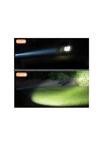 Güçlü Led El Feneri, 10w Ultra Parlak Işık, 5 Farklı Mod, Zoom Özellikli, Dayanıklı Aluminyum Gövde Genel