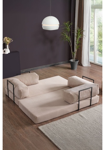 Lounge Aktivite Koltuğu Çok Amaçlı Koltuk Yatak Krem Krem