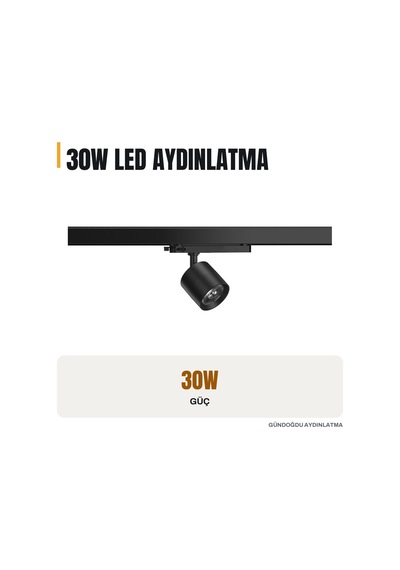 Goya 30w Samsung Ledli Ray Spot Mağaza Aydınlatma Armatürü - Gy-3657 Diğer
