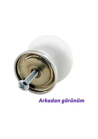 15 Adet Mavi Ortanca Polimer Kulpları Düğme Çiçek Desenli Beyaz Krom Tablalı Mobilya Mutfak Dolabı Çekmece Kulpu Kulbu Diğer