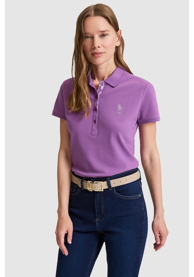 U.s. Polo Assn. Kadın Menekşe Tişört Basic 50321798-vr037 Menekse
