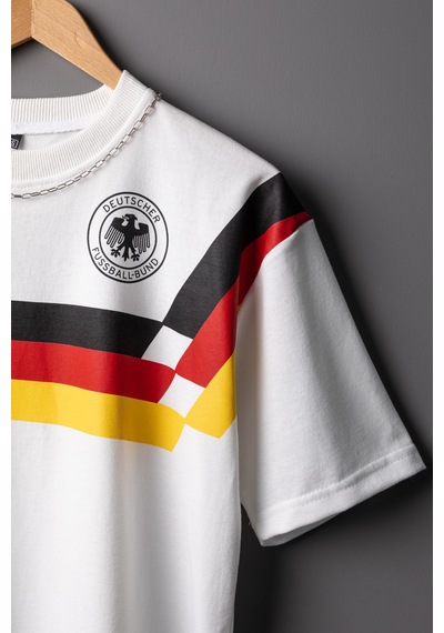 Çocuk Erkek Deutschland Retro 1990 Oversize Beyaz