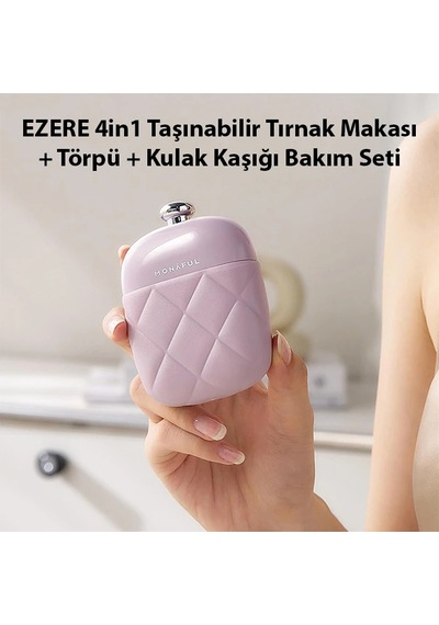 4in1 Taşınabilir Tırnak Makası, Törpü Ve Kulak Kaşığı Bakım Seti Mor Mh-hs0611233978