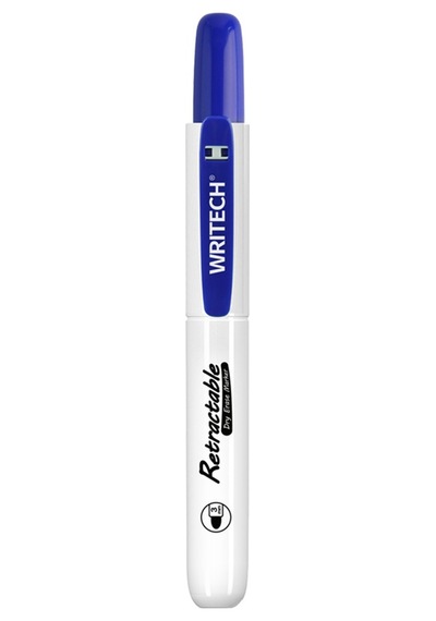 Wrıtech W-0005wb Basmalı Jumbo Tahta Kalemi Mavi - 12'li Kutu Siyah