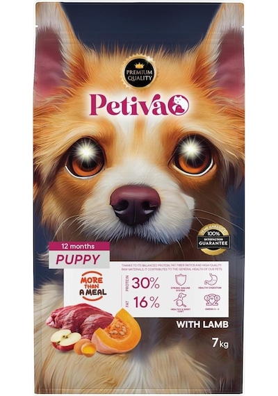 Petiva Kuzulu Yavru Köpek Maması 7 KG
