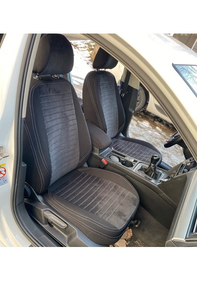 Volkswagen Passat B8 Uyumlu Araca Özel Oto Koltuk Kılıfı 158540 Siyah-füme