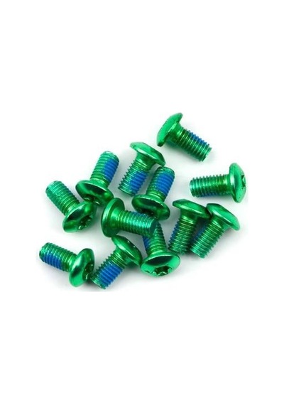 Pro Bisiklet Scooter Fren Disk Vidası Rotor Civatası 6 Vida Mtb Rotor Vidası 12li Paket Yeşil Renk