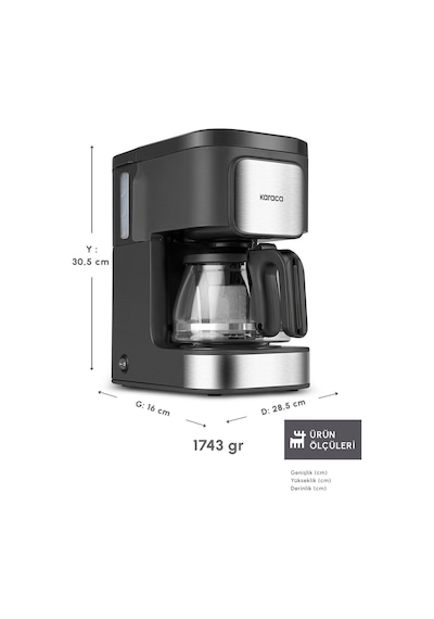 Karaca Just Coffee Aroma 2 In 1 Filtre Kahve ve Çay Demleme Makinesi