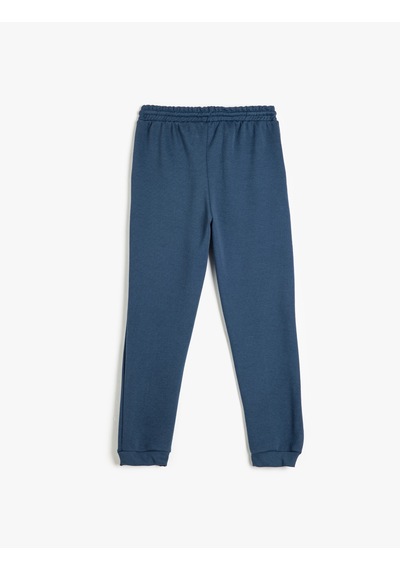 Koton Basic Jogger Eşofman Altı Beli Bağlamalı Şardonlu Lacivert 5wkb40146tk Lacivert