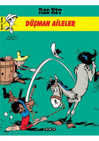 Red Kit 21 - Düşman Aileler - Morris (Maurice de Bevere) -  Rene Goscinny - Yapı Kredi Yayınları
