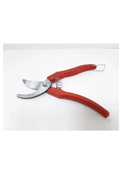 Budama Bağ Üzüm Makası Eğri Kırmızı 21 Cm