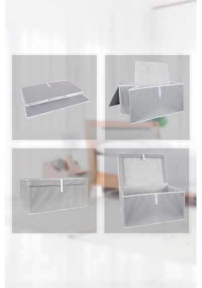 Çok Amaçlı Kutu Mega 60 40 30 Cm Kumaş Gri 60 X 40 Tr Diğer