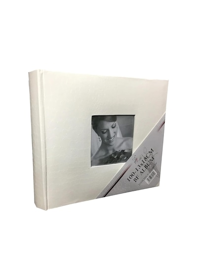 Bf Albüm Vinleks Deri 13x18 100'lük Hatıra Yazılabilir Fotoğraf Albümü Beyaz