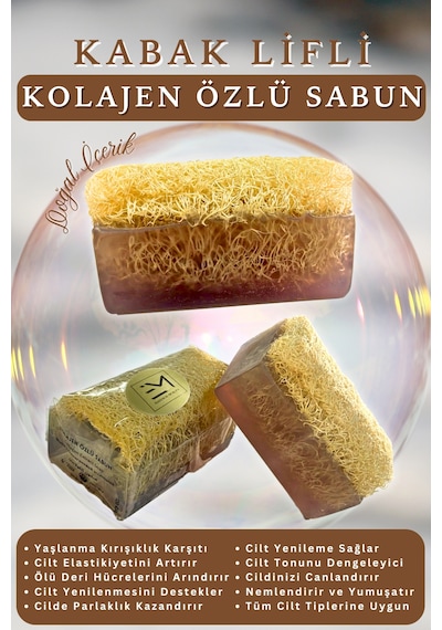 Doğal Kabak Lifli Kolajen Özlü Sabun