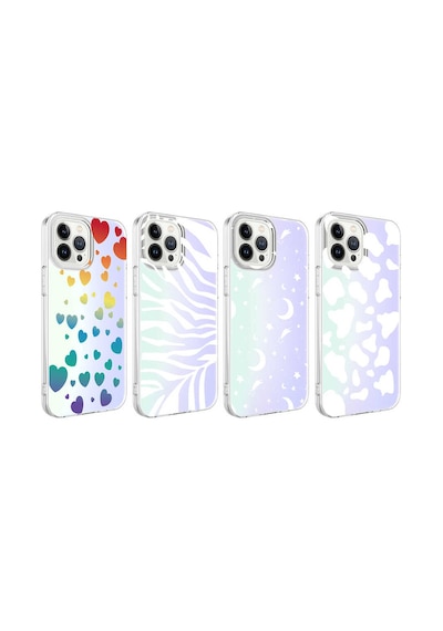 Zore İphone 13 Pro Max Uyumlu Nvth M-blue Desenli Kılıf-heart No3