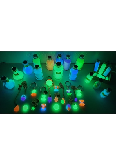 100 Gr Fosfor Tozu Karanlıkta Parlayan Fosfor - Luminous Turkuaz