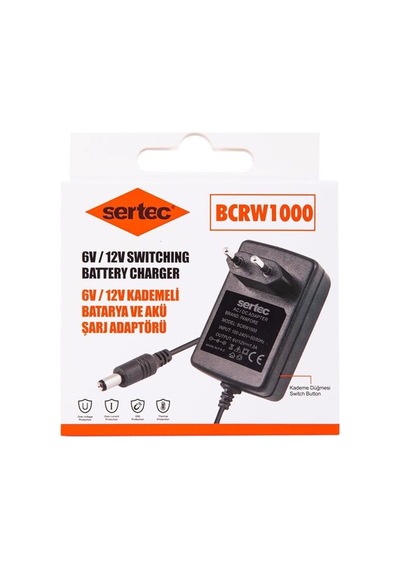 Sertec Bcrw1000 6v/12v 1a Kademeli Bat Ve Akü Şarj Adaptörü