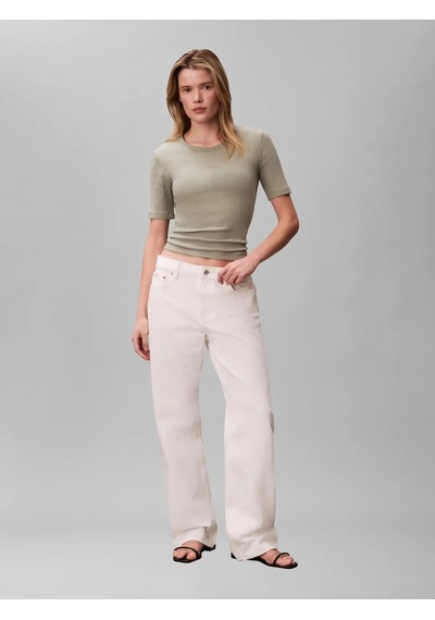 Calvin Klein Hs Varıgated Rıb Nan, Pez Yeşil Kadın T-shirt