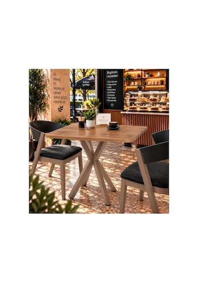Kalınlaştırmalı Mutfak Cafe Balkon Bahçe Restoran Yemek Masası 70x70 Cappuccino Çam Kare Gri Gri Kalınlaştırmalı Mutfak Cafe Balkon Bahçe Restoran Yemek Masası 70x70 Cappuccino Çam Kare Gri Gri