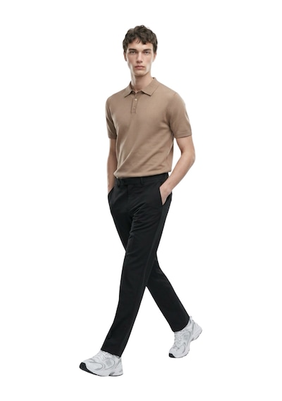 Anthony Jackson Premium Erkek Triko Polo Yaka T-shirt Giovanni Kahverengi