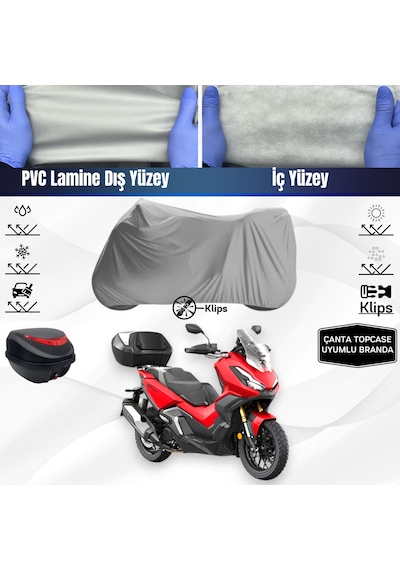 Honda X-adv 350 Motosiklet Brandası Çanta Topcase Uyumlu Motor Branda