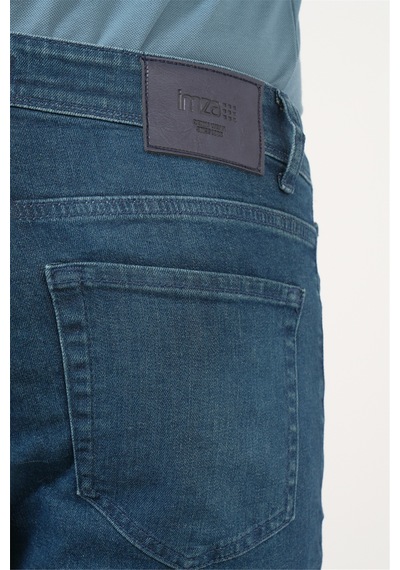 İmza 5 Cep Slim Fit Casual Pamuklu Denim Pantolon 1023260169 İndigo
