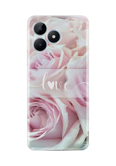 Realme 12 Lite Kılıf Hayat Serisi Desenli Love White Flowers-ürün Kodu 2012